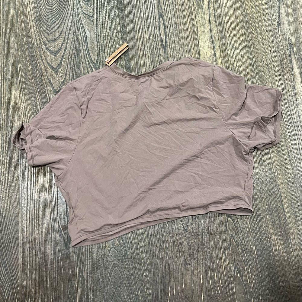 NWT Skims Fits Everybody Super Cropped T-Shirt Crewneck Short Sleeve Umber 4X - Picture 4 of 4